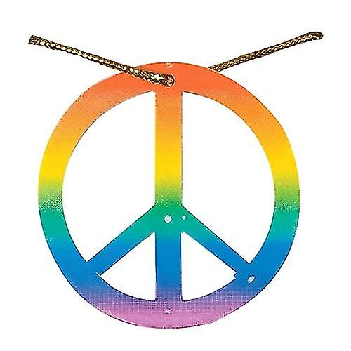 Bristol Novelty Unisex Adults Rainbow Peace Medallion