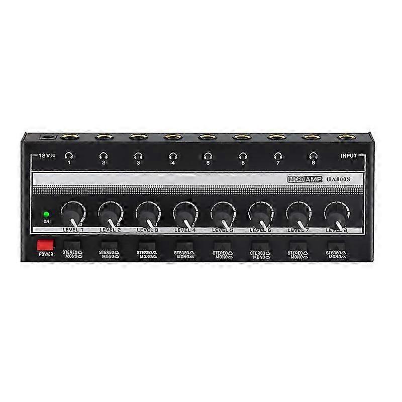 HA800S Ultra Compact o Amplifier 8 Channels Mini Stereo Headphone Amplifier Stereo Switching Po