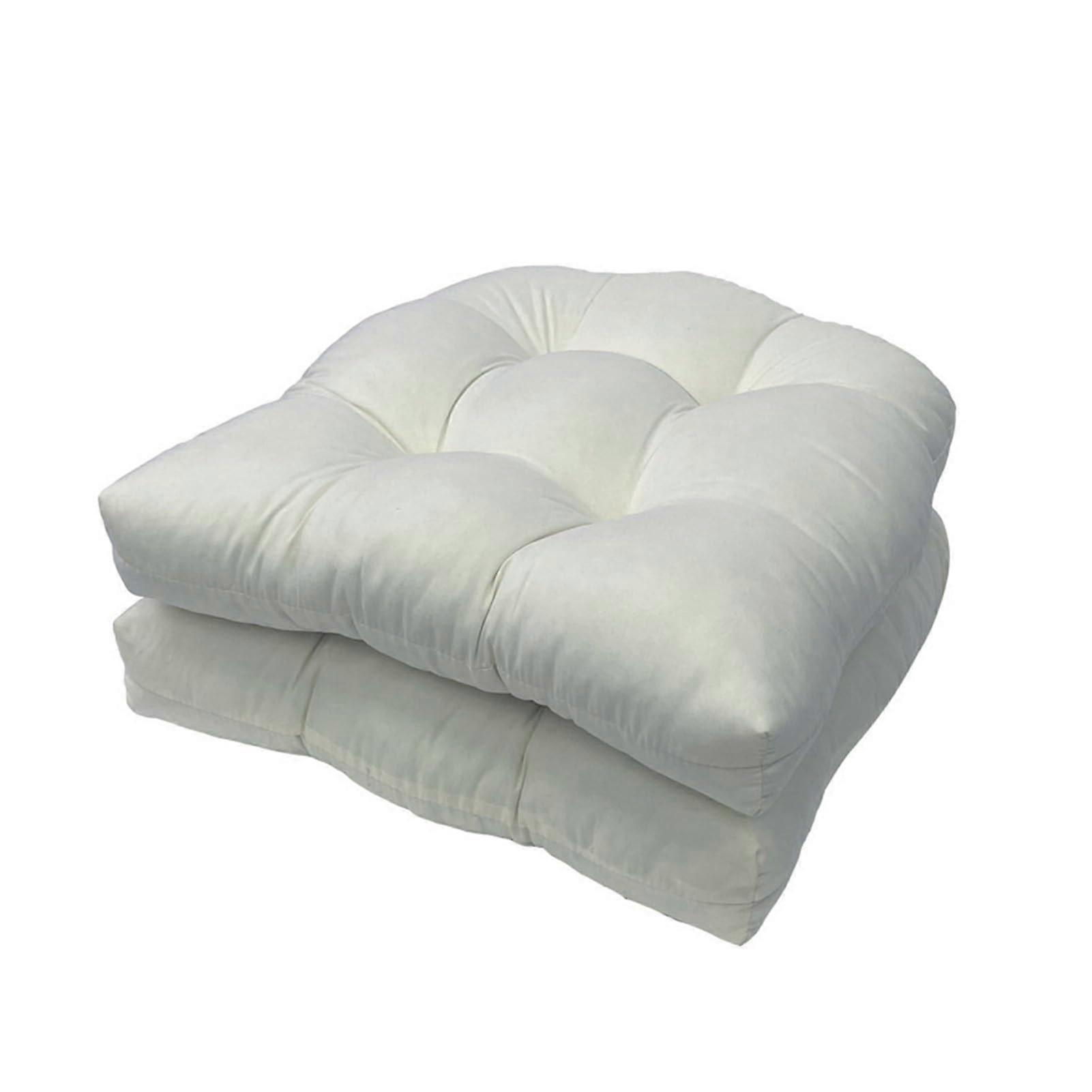 Cushions for Chaise Longue, Pack of 2, Padded for Wicker Chairs, Offwhite