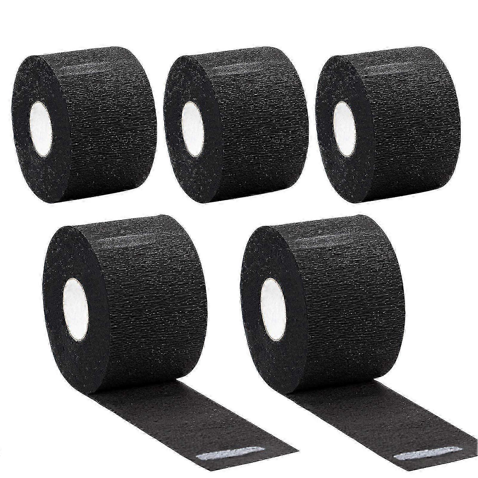 Engångs frisör halsremsor 5 rullar, salong frisör krage papper för hårklippning styling salong användning