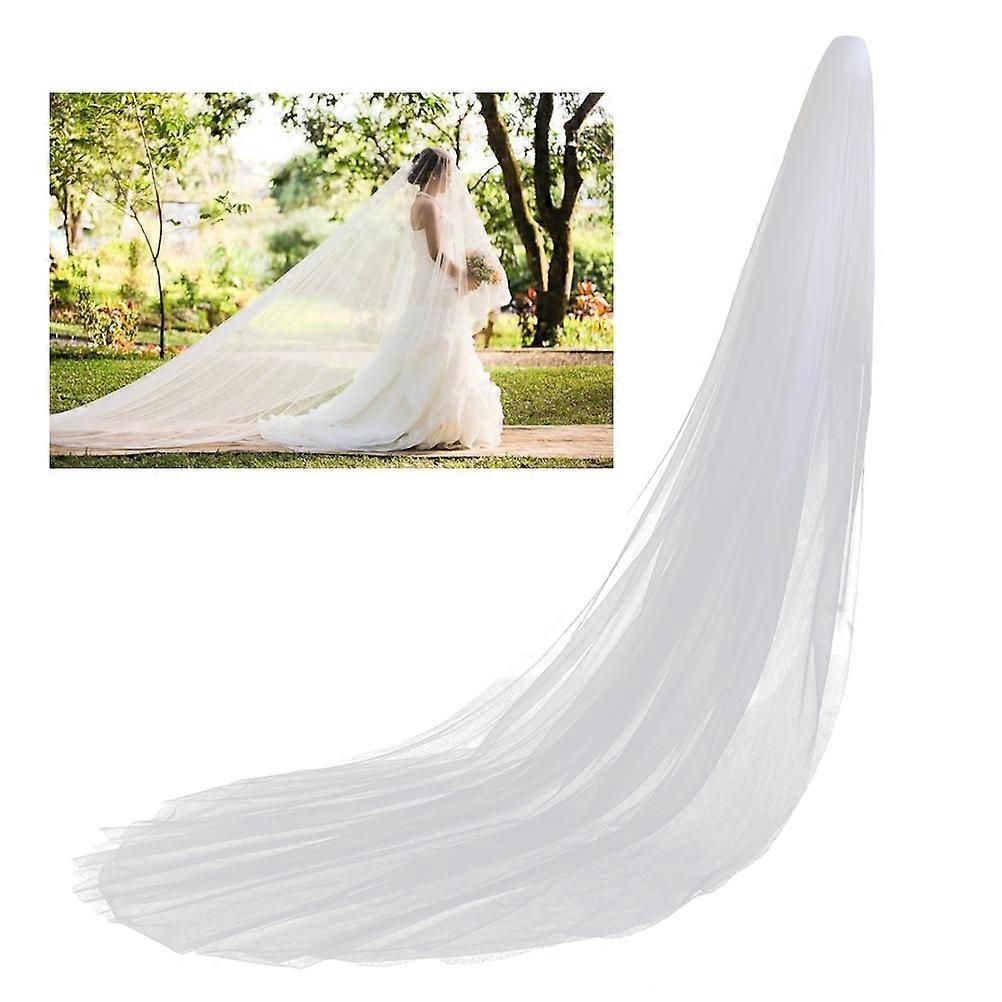 Bride Veil for Special Occasions, Chapel Length, Secure with Hair Piece