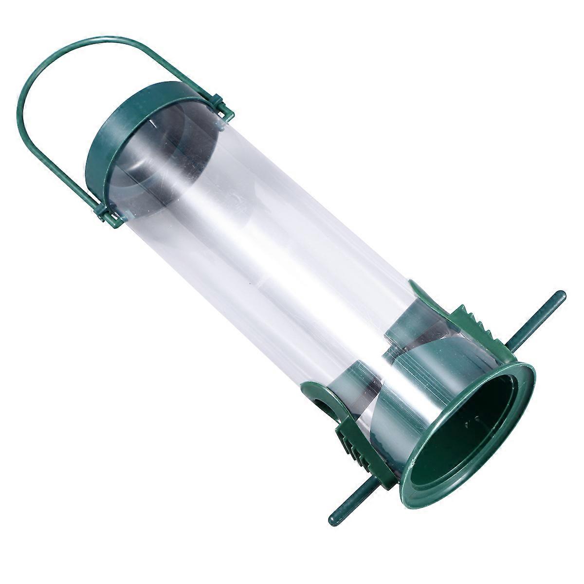 It looks like you're describing a product listing for a **transparent plastic window bird feeder**. Here's a refined and complete version of the