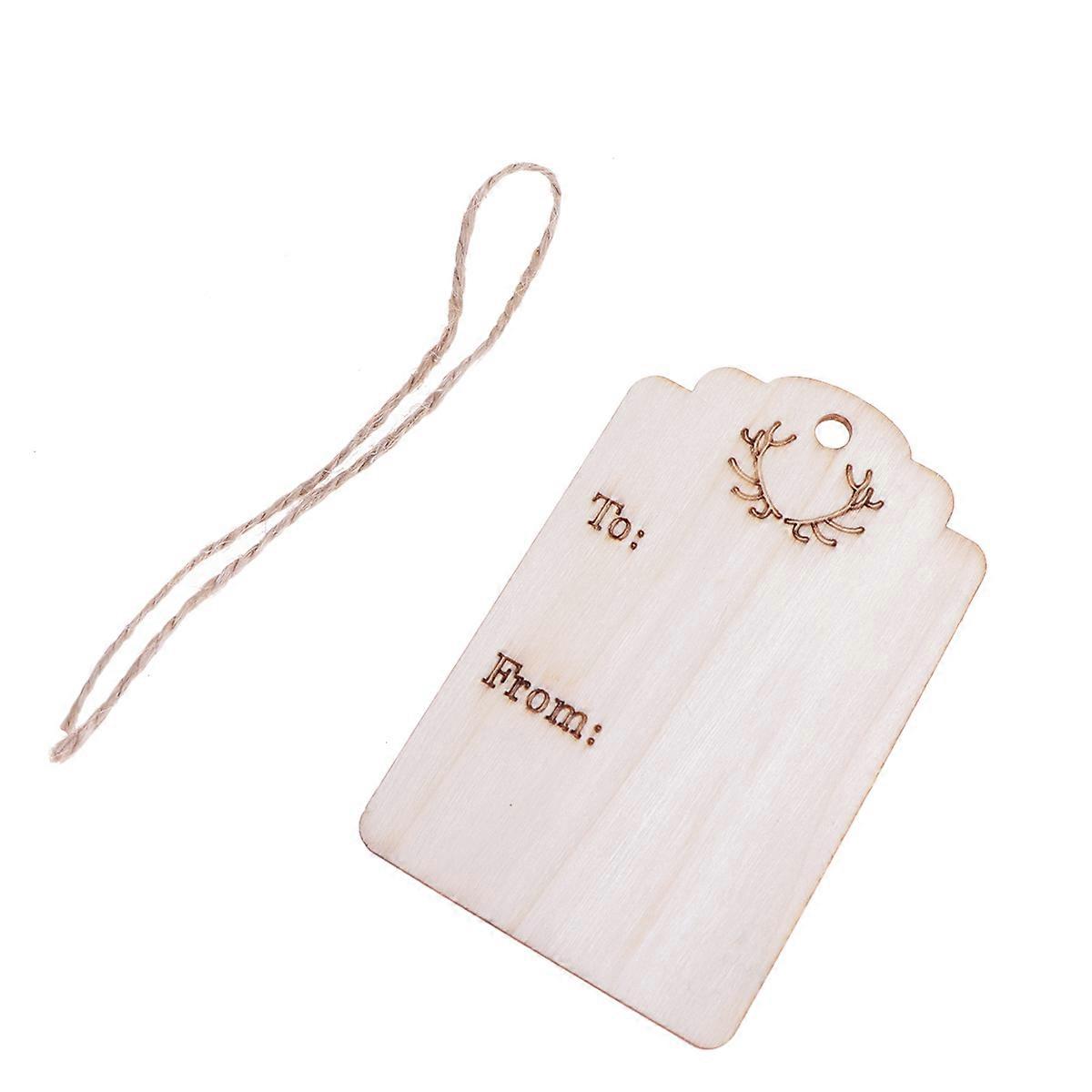 Wood Tags For Crafts present Tag Party Decoration Luggage Label Traditional Style Bamboo Material 10Pcs