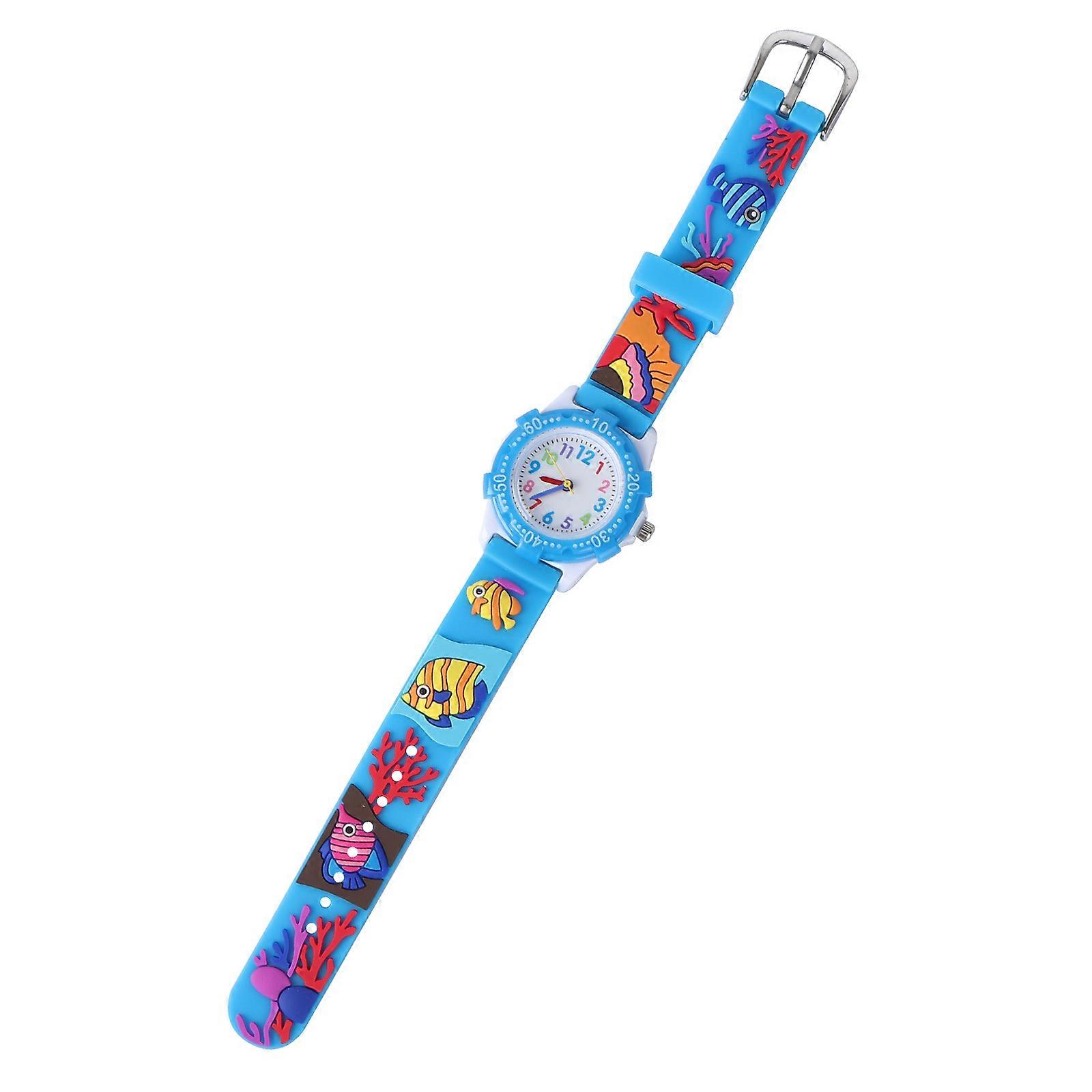 1pc Creative Underwater World Cartoon Wristwatch for Boys – Lightweight, Easy to Read Design, Birthday