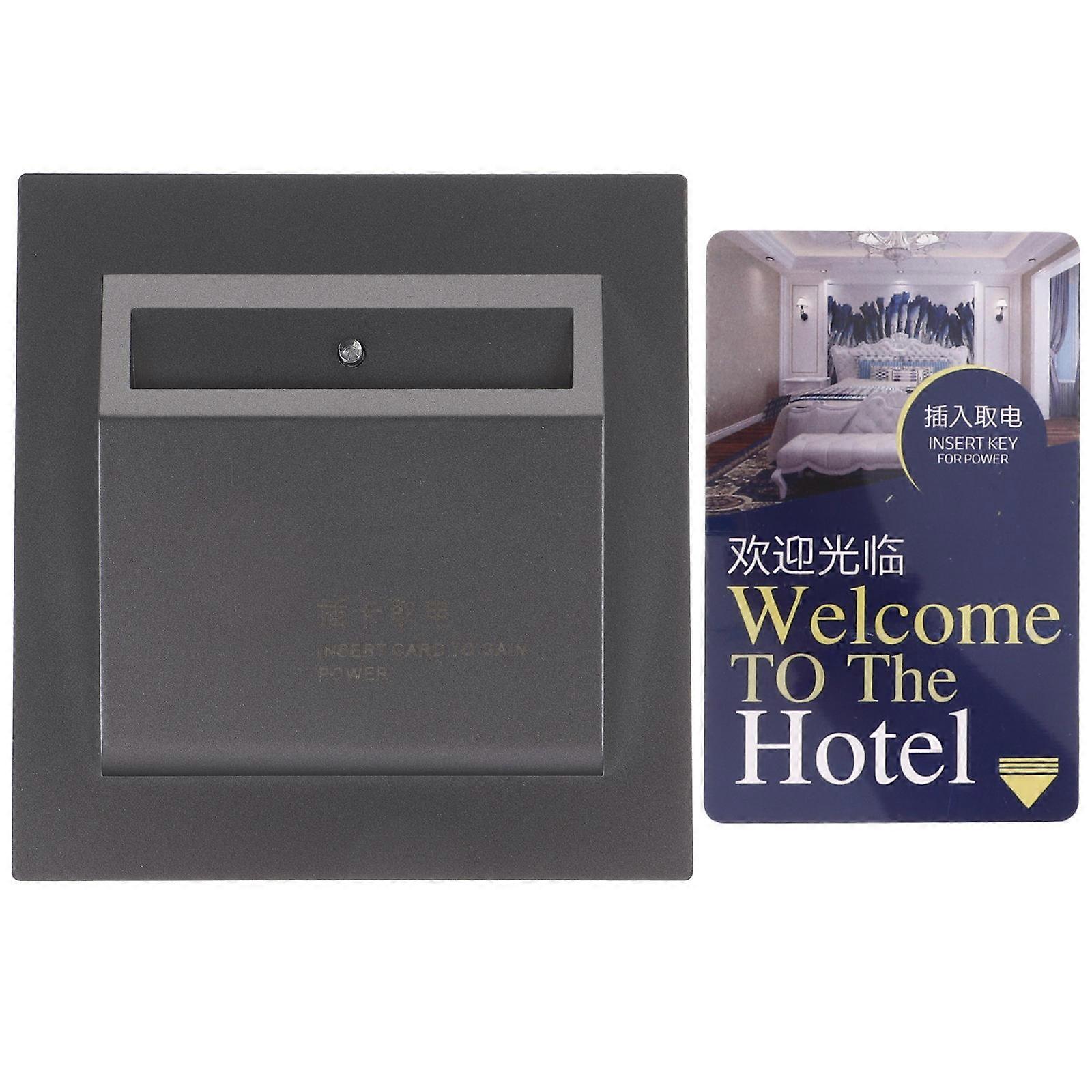 Hotels Power Panel Power Control Grey 9.00X8.50X4.00CM Simple and Elegant Electrical Panel Key 1Set