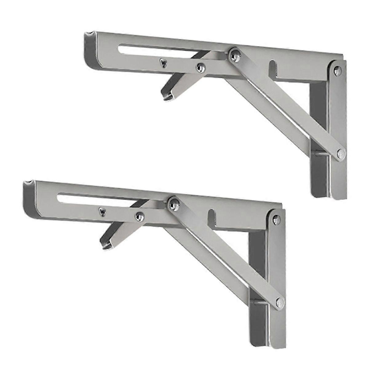 Case Pack Heavy Duty Telescopic Folding Shelf Bracket for Garage Workbench, Folding Shelf Bracket, 12"/300mm Stainless Steel Wall Mount Folding Bracke