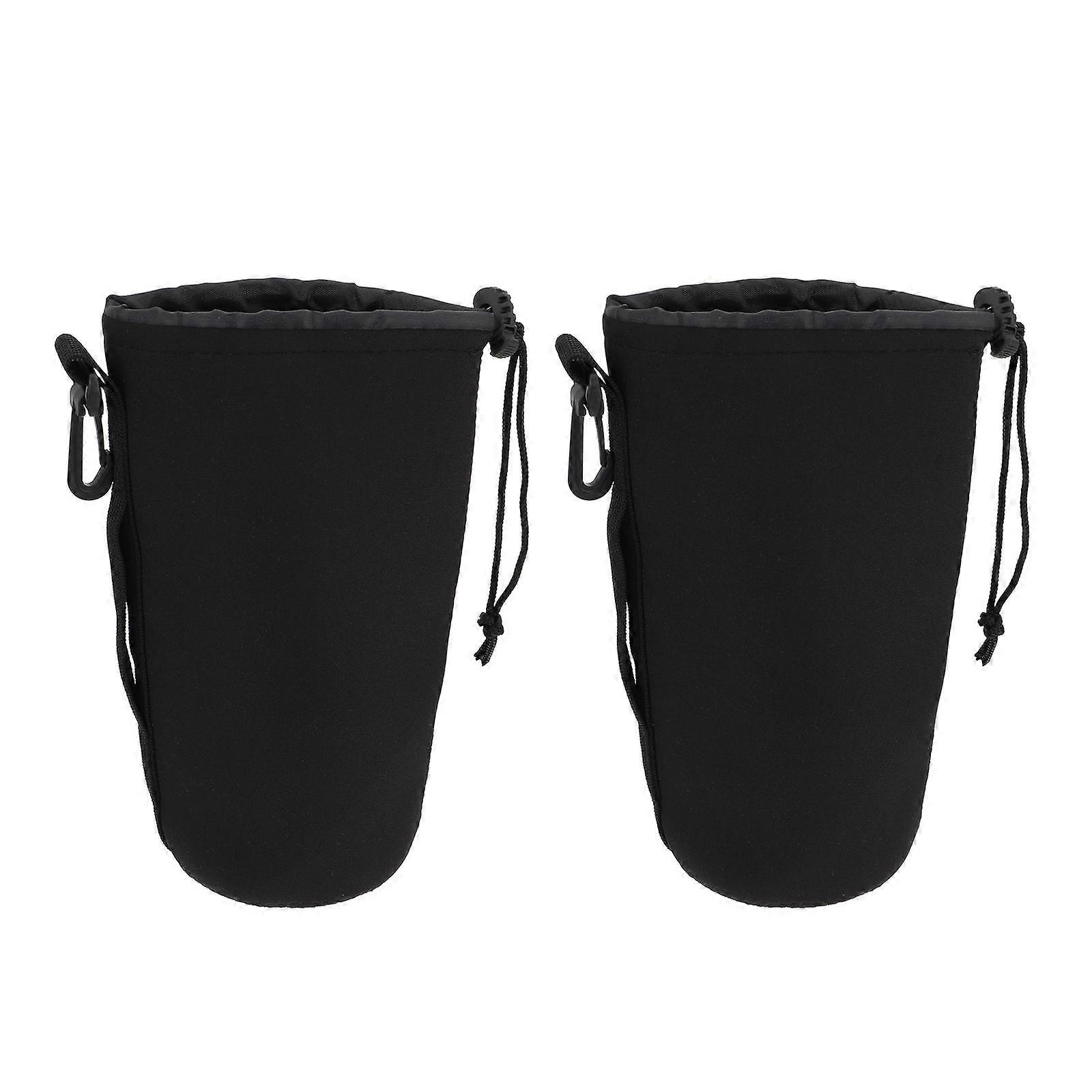 Lens Pouch Camera Lens Pouch Bag with Shockproof Protection 2Pcs