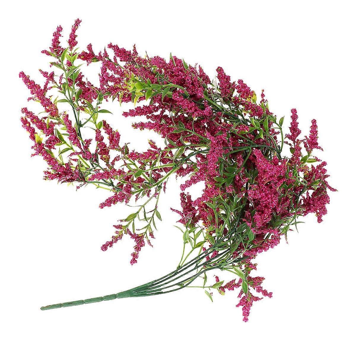 Artificial Lavender Plastic Pendant Home Decoration Wall Ornament Lively Style Rosy Color 25CM Size 1Pack