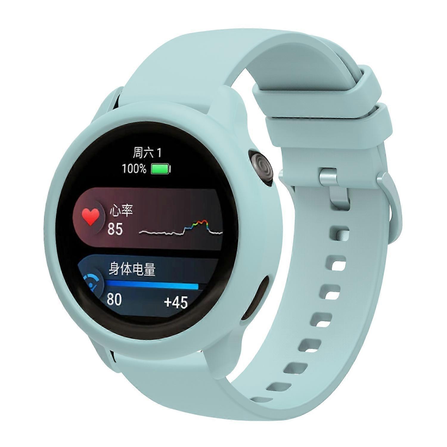 For GarminActive 6 Watch Band Silicone Replacement Strap with Protective Case