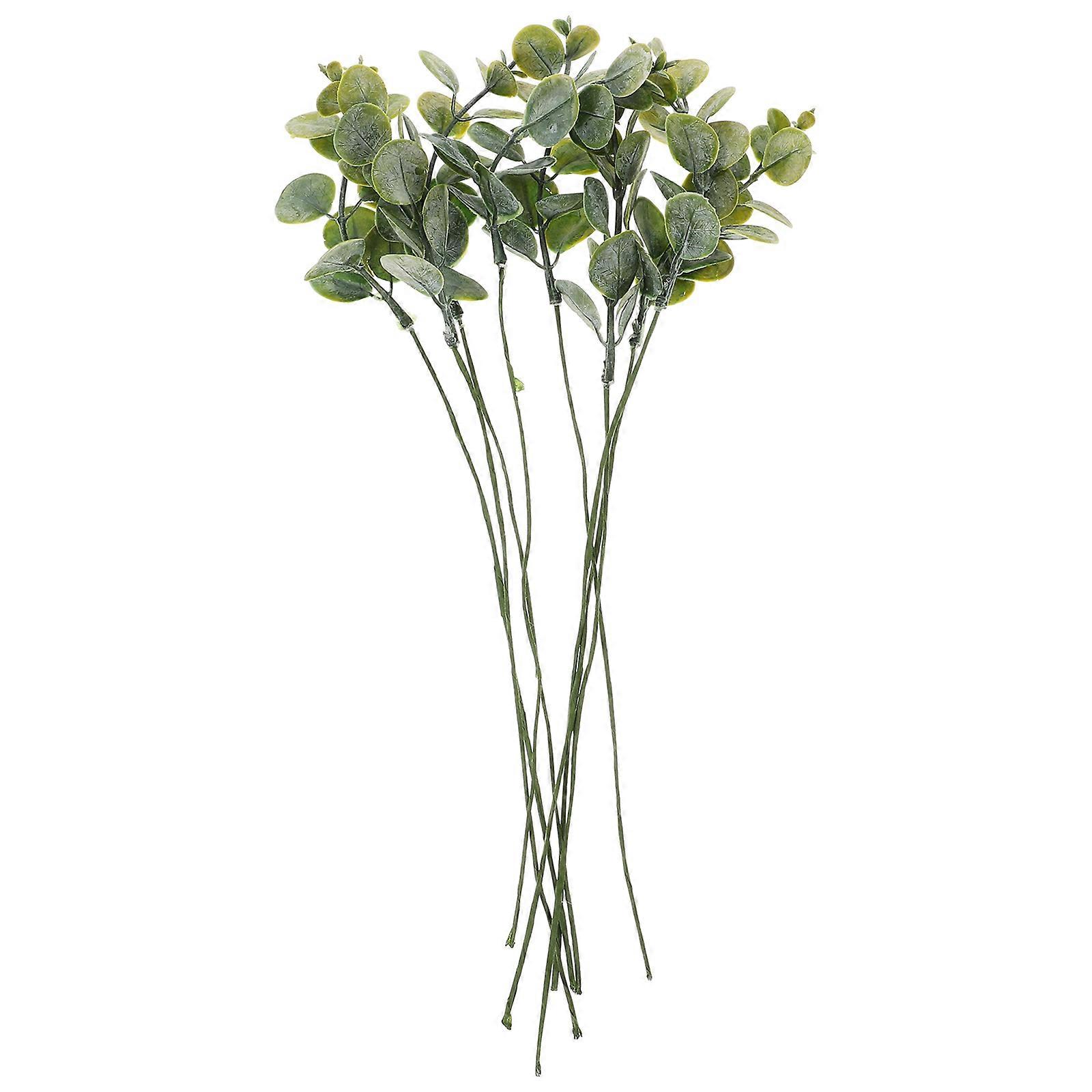 10pcs Artificial Eucalyptus Picks – Realistic Faux Greenery for Home Decor, Floral Arrangements & DIY Projects – , Vividly Colored Leaves