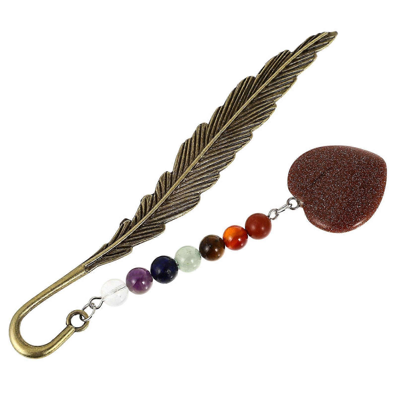 Decorative Metal Bookmark Iron Material Plume Shape Book Marker For Writers 1Pack