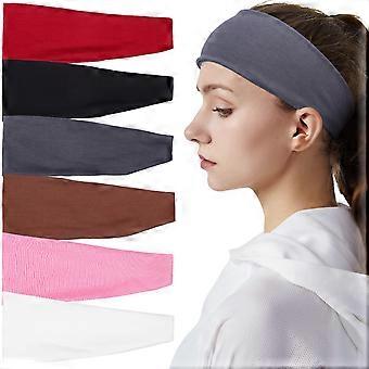 6pcs Stretchy Sports Headbands for Unisex Nonslip Hair Wraps – Breathable Fitness Accessories for Running, Yoga, Gym Workouts – Multiple Colors