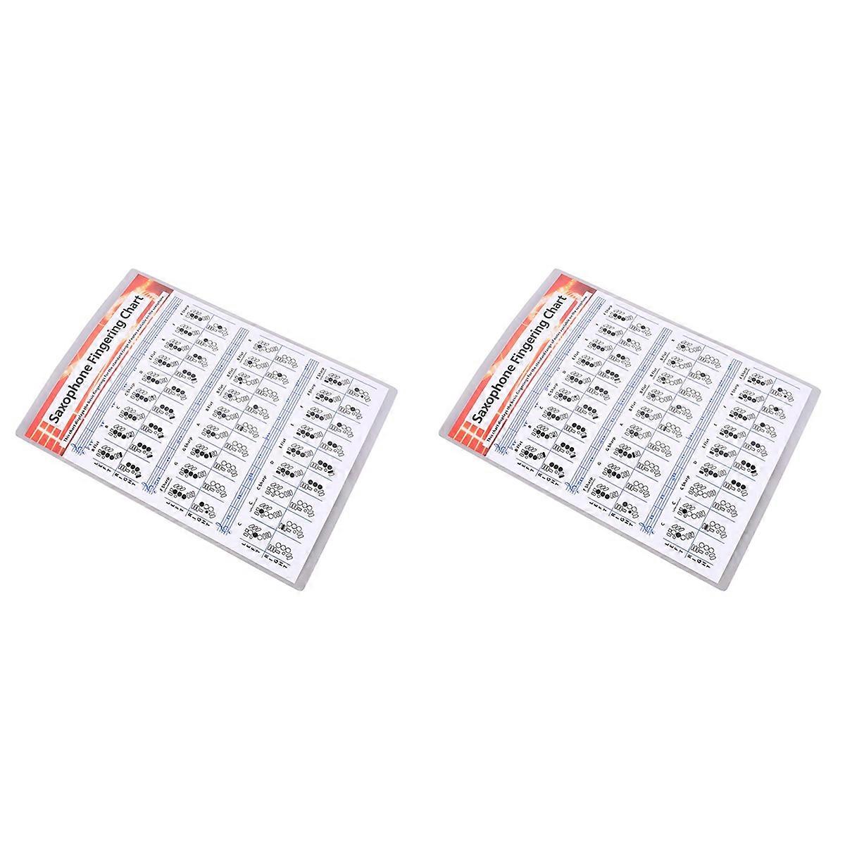 Saxophone Practice Chart Coated Paper Saxophone Fingering Chart S