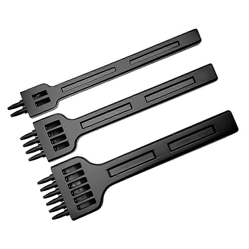 DIY Leather Craft Hole Punch Tool Kit Prong Punch Tool for Decorating Projects 3Pack