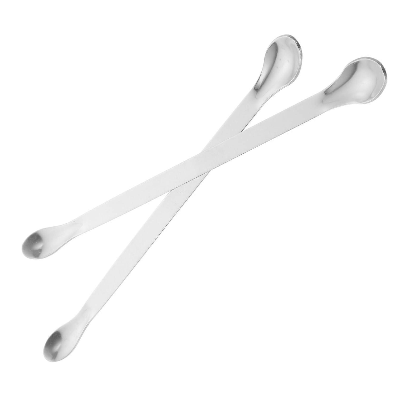 Stainless Steel Double-Sided Sample Spoon for Measuring Lab Experiments, 5-Inch Size, Durable and Precision Tool