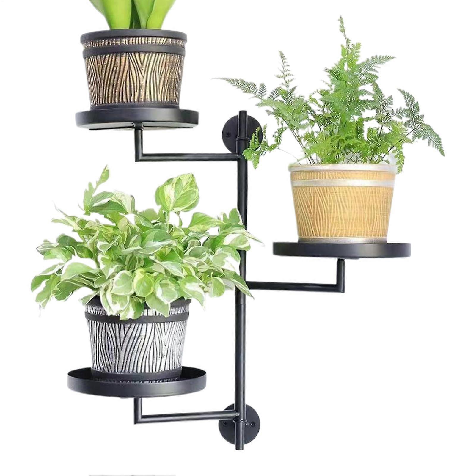 Window plant shelves 3tier metal bracket, Spacesaving decorative display shelf