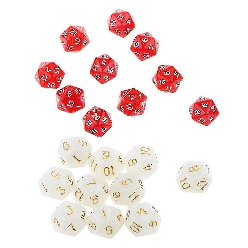 20 Pieces 12 Sided Dice D12 Dices Set for Playing D&D RPG Party Games Dices