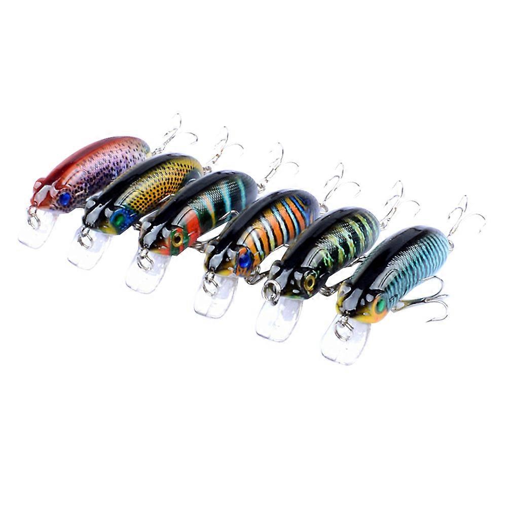 Soft Plastic Lures Minnow Lure Attract Fish 6 Pcs 9. Bright Color 6*1CM No Tail Shape for Trout