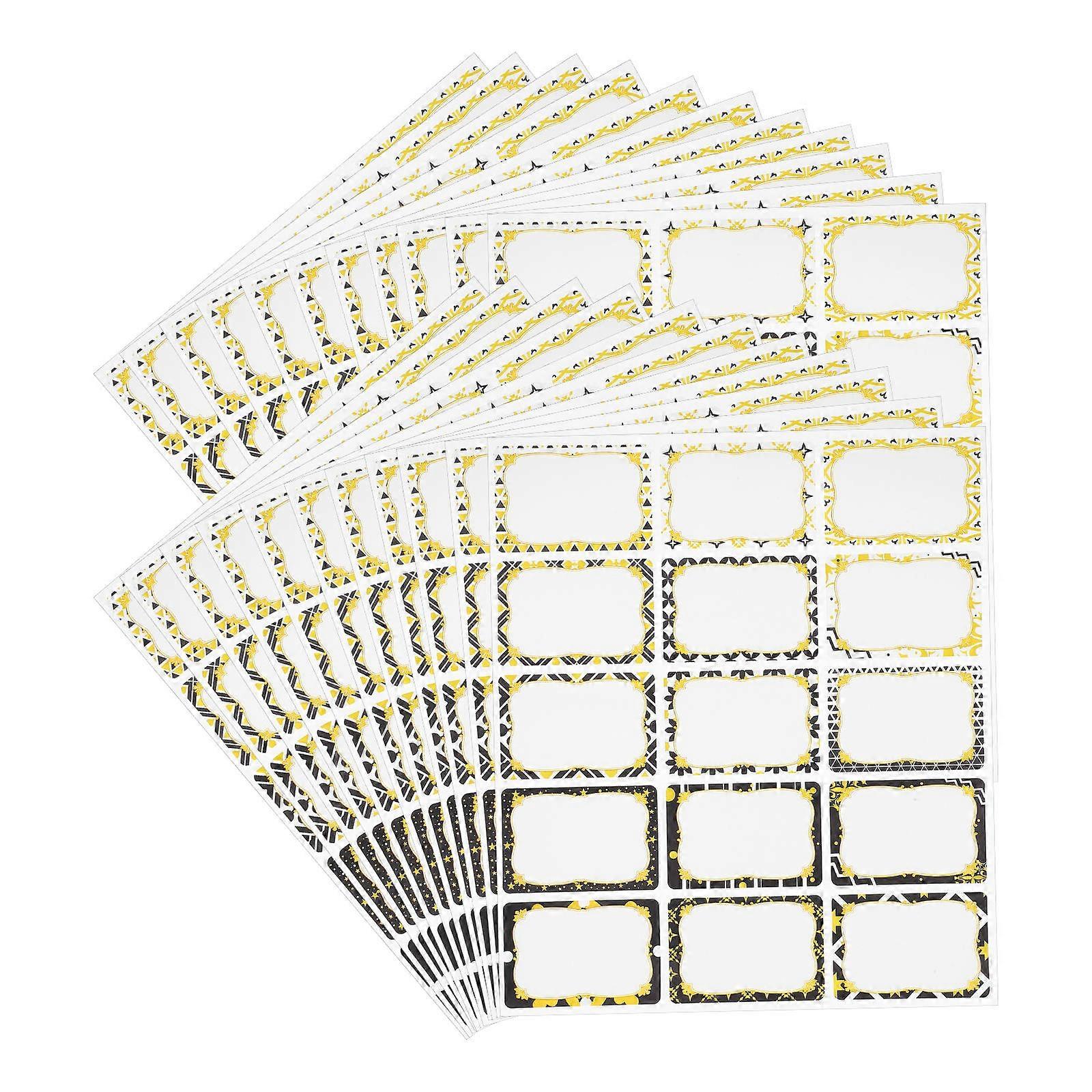 Classroom Name Labels Stickers Assorted Color Rectangular Writable 23 Sheets