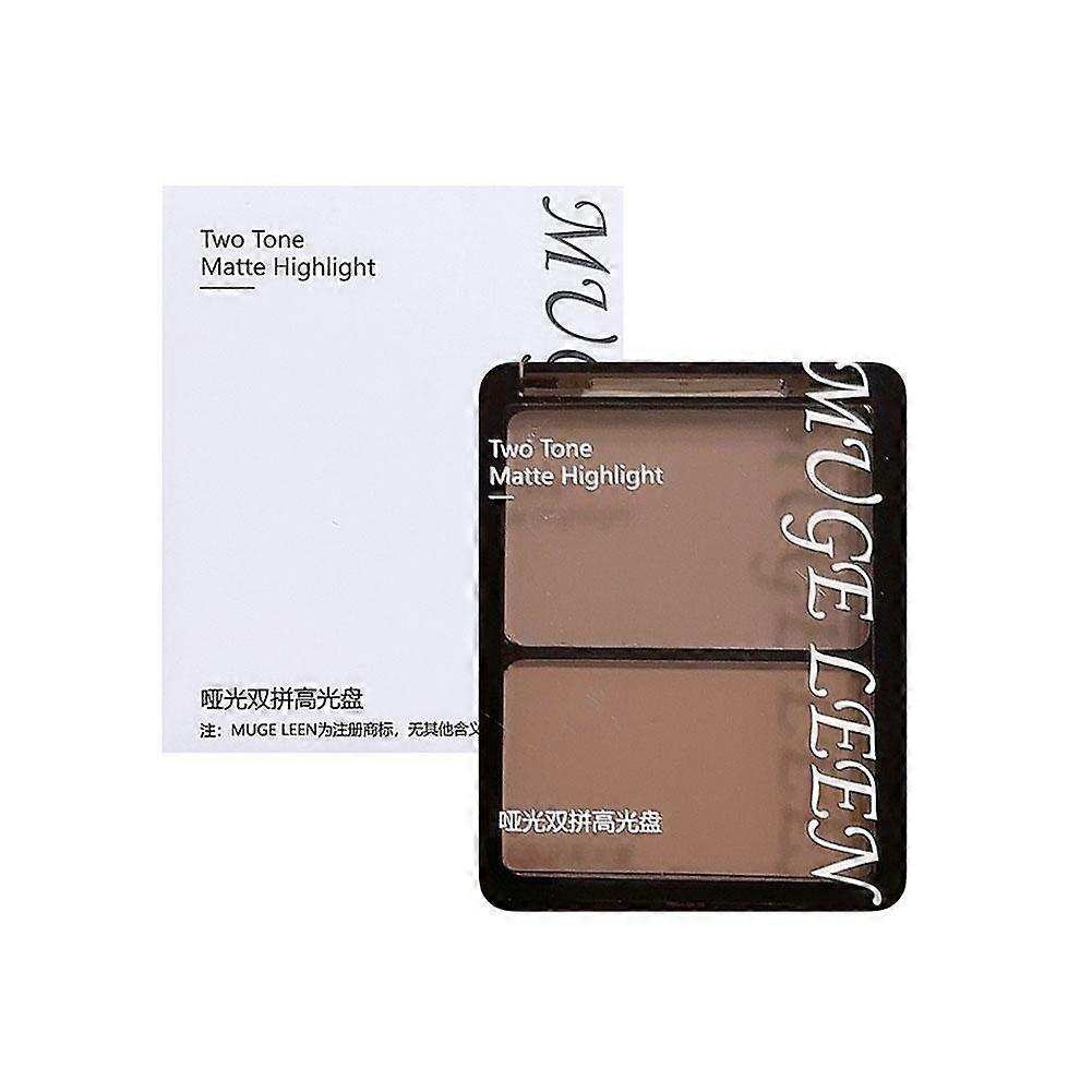 2 in 1 Matte Highlighter Contour Shadow Blusher All-in-one Disc