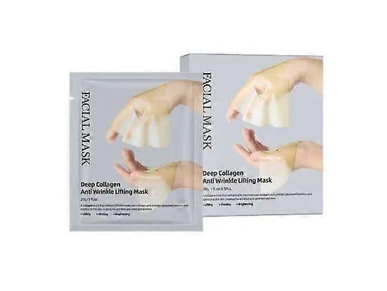 5 Pcs Deep Collagen Anti-Wrinkle Lifting Face Mask | Moisturizing, Hydrating & Firming for All Skin Types