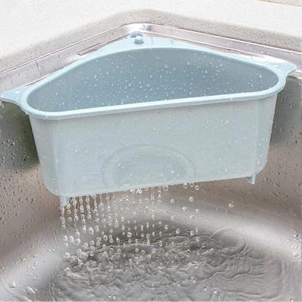 Triangle Sink Drain Basket with Suction Cup for Kitchen Storage - Multi-Function Vegetable and Trash Box