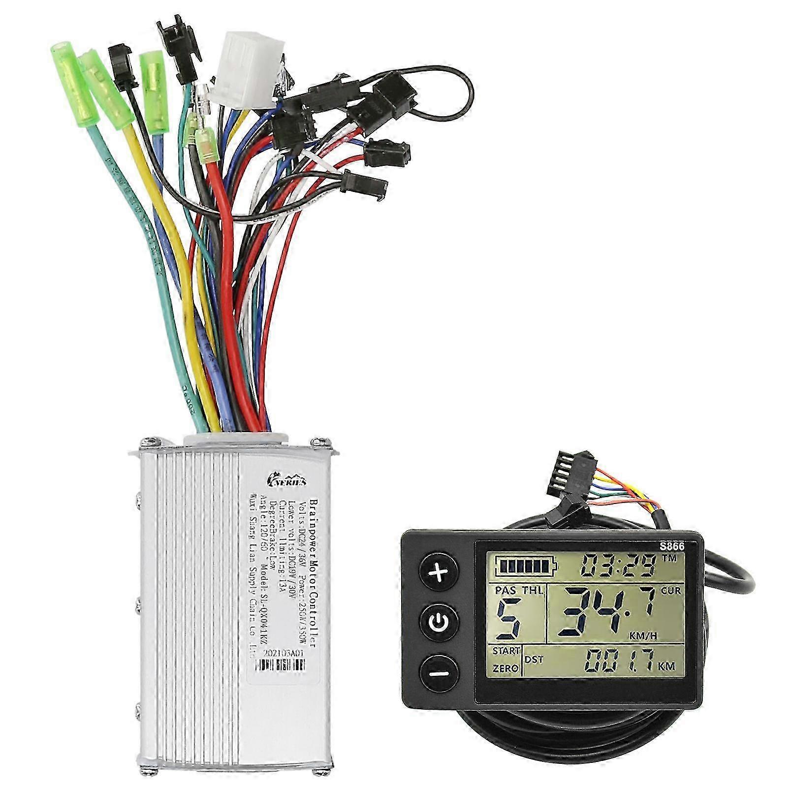 LCD Display Panel Brushless Controller Kit for Electric Bicycles and Electric Scooters Compatible with Various Brands