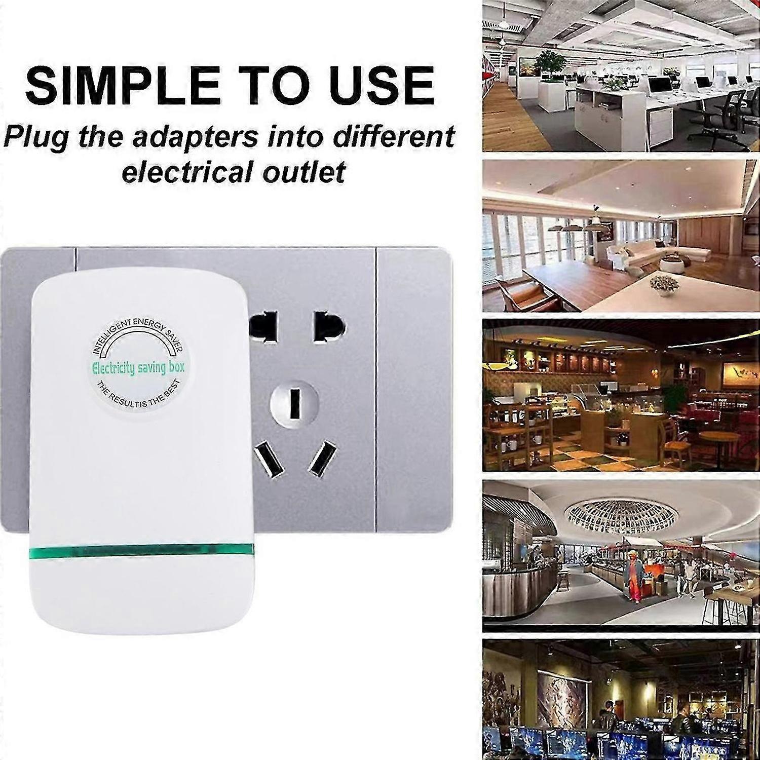 2 Pcs 90V-250V Stop Watt Energy Saving Device Power Saver Energy Saving Device for Home Office Marke