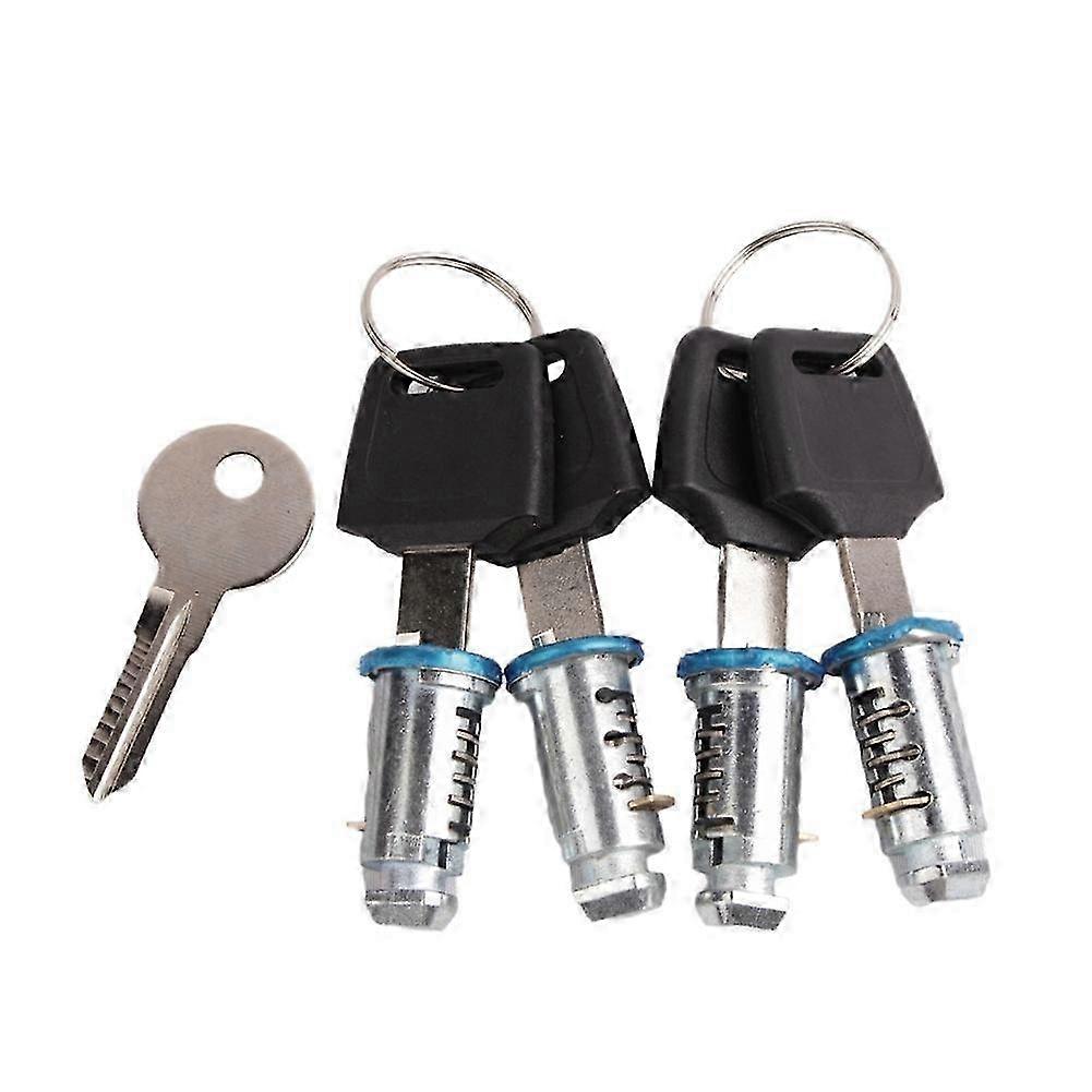 4 Pack Lock Cores One Key System Replacement Lock Cylinders for Car Roof Racks Components Edition 0709