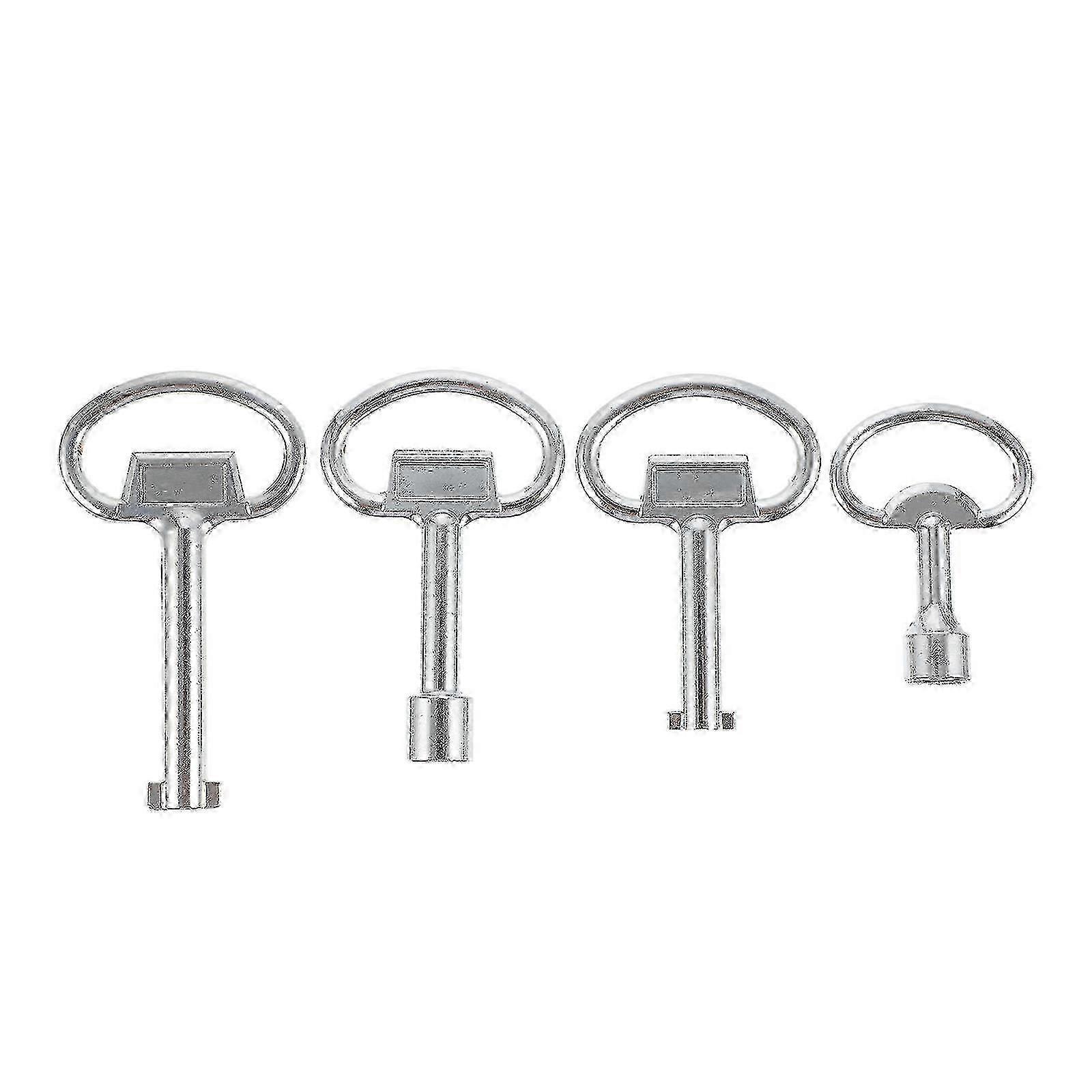 4 Stück Universal Socket Alloy Utility Key Showcase Lock One Word Key Metall Klempner Schlüssel Schrank Schlüssel