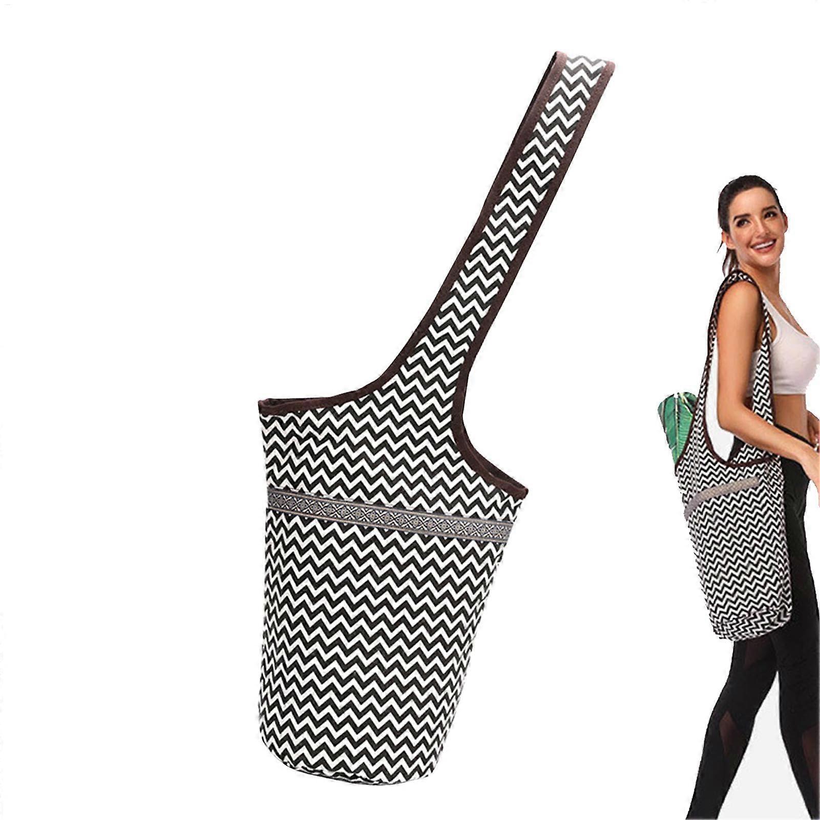 Yoga Mat Bag with Adjustable Shoulder Strap | Large Capacity Yoga Carrier with Multiple Pockets for Most Mats
