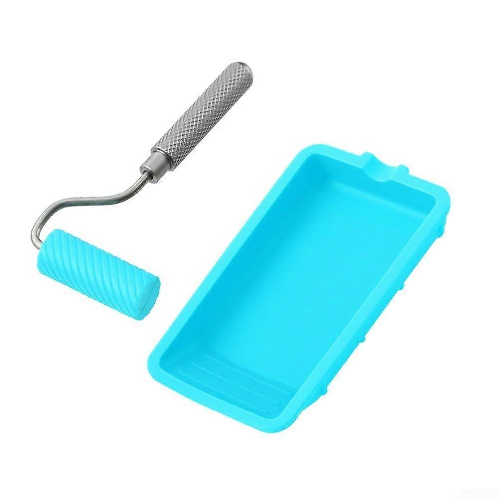 Paint Roller Set for Home, Latex Roller with Silicone Base, 2 Pieces, 15 x 8.5 x 3.5 cm, Ideal for Painting and Furniture Post-Processing