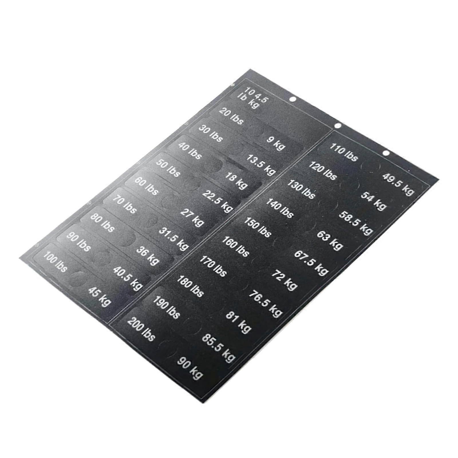 Weight Stack Labels for Weight Identification 4-90 kg Stickers Easy to Use Durable Adhesive Gym Equipment Markers