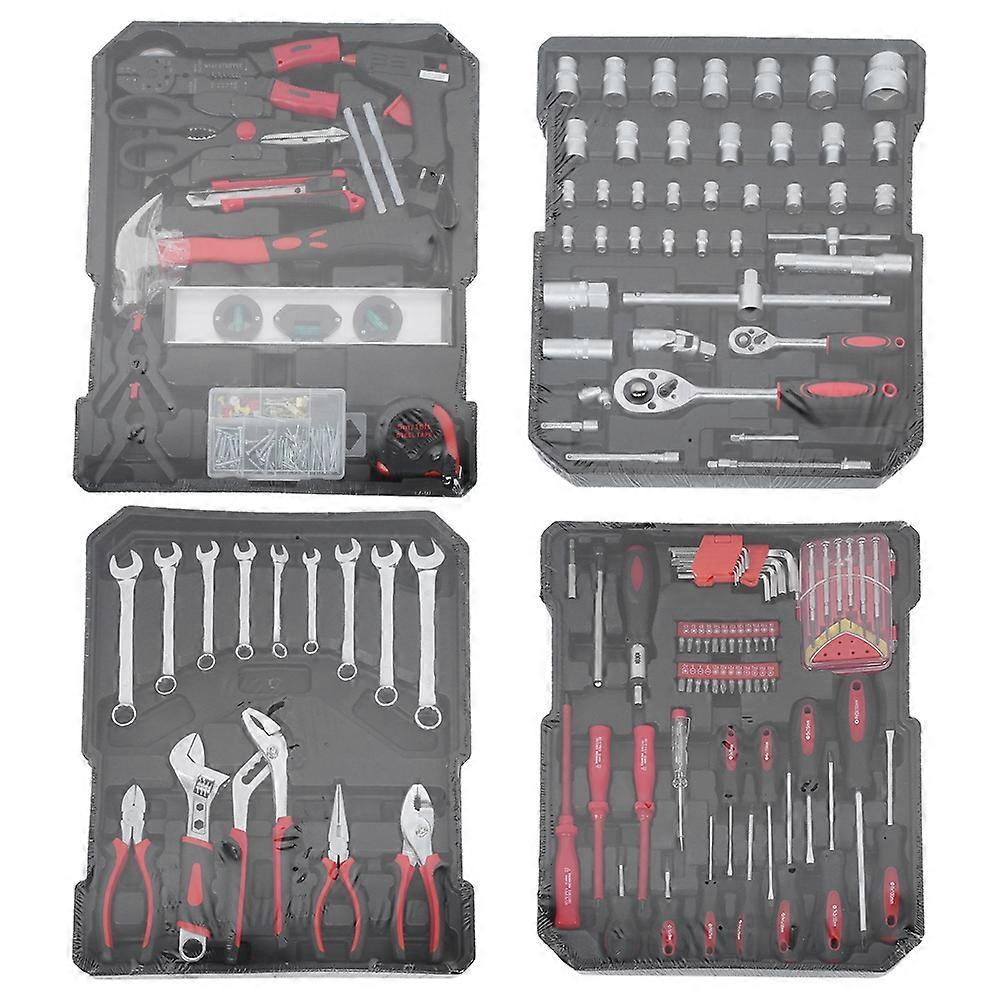 969Pcs/Set Tool Case Toolbox Tool Repair Kit with Telescopic Handle Trolley