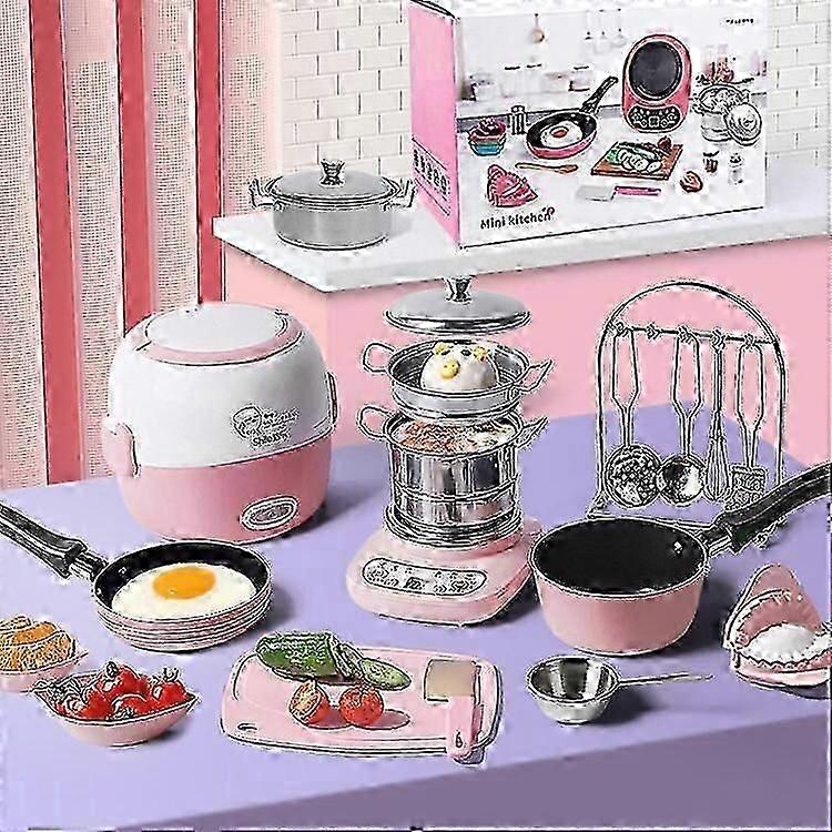 מיני מטבח סט מלא לבישול בנות סט כלי מטבח לילדים\u0027s צעצועי בישול אמיתיים-TF