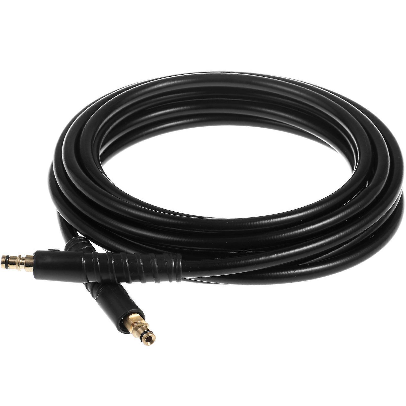 Replacement Power Washer Hose 6m Black Rubber Extendable for Electronic Cold Cleaners 1Set