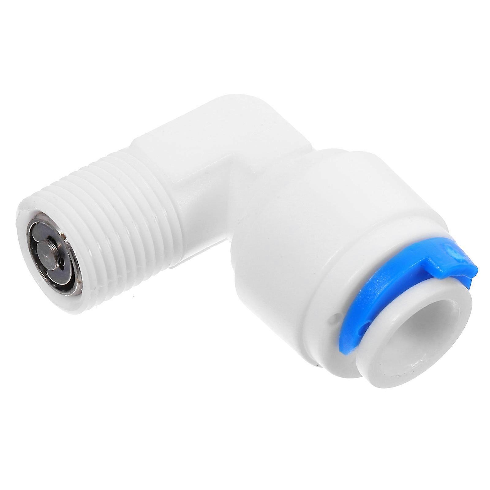 Quick Connect Check Valve Water Tube Check Valve Fluid Transfer For RO Systems White 2.10X2.10X1.50CM Nonlocking Clip Technology 1Pcs