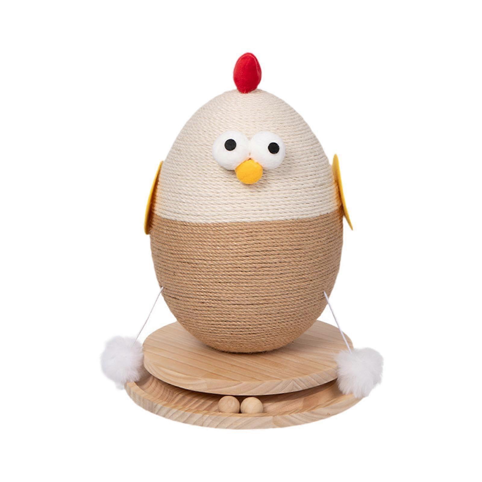Sisal scratching post for chicks, claw filing, sturdy wooden base, decoration for kittens to play, sweet exercises, scratching interaction