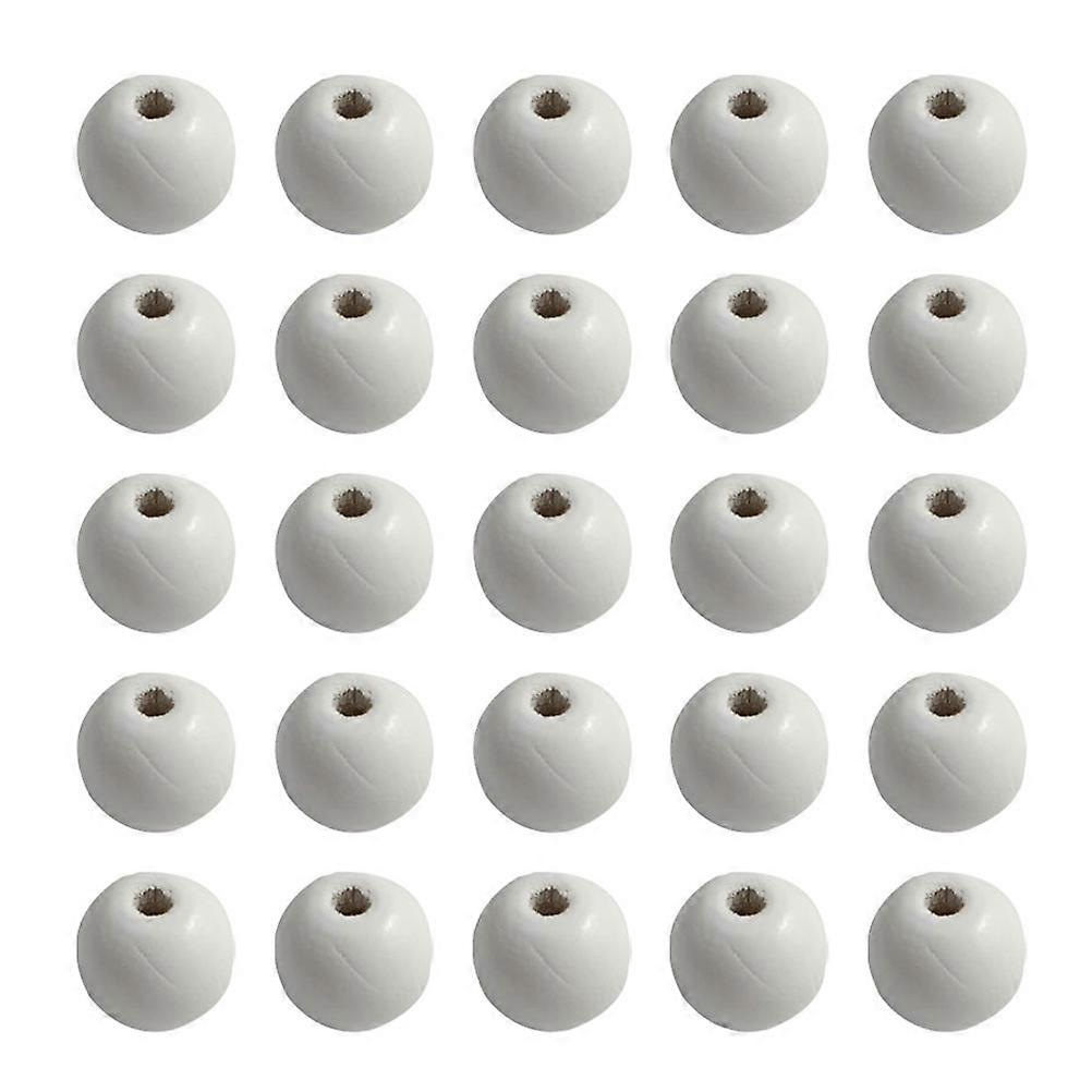 200pcs Strong Wooden Beads for Jewelry Making Practical Round Shape Accessories