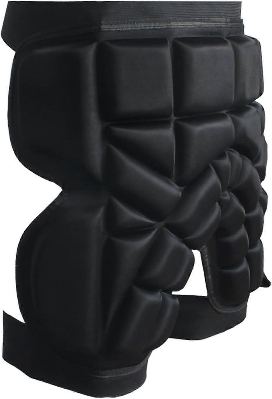 Padded Compression Shorts, EVA Protective Gear, Hip and Buttocks Protection for Skiing, Snowboarding, Skating 3D Shorts L Black