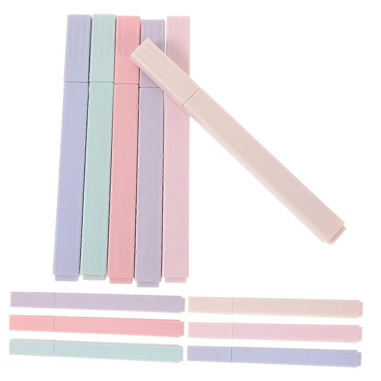12 Pack Fluorescent Highlighters and Markers - Colorful Text Marking Pens for Notetaking and Journaling, Small Size