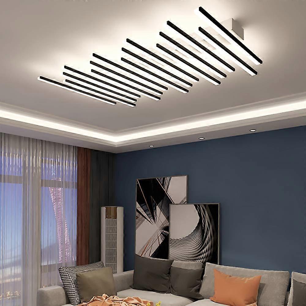 Dimmable Ceiling Light 100W Fish Fillet Design Semi Flush LED Chandelier with Remote