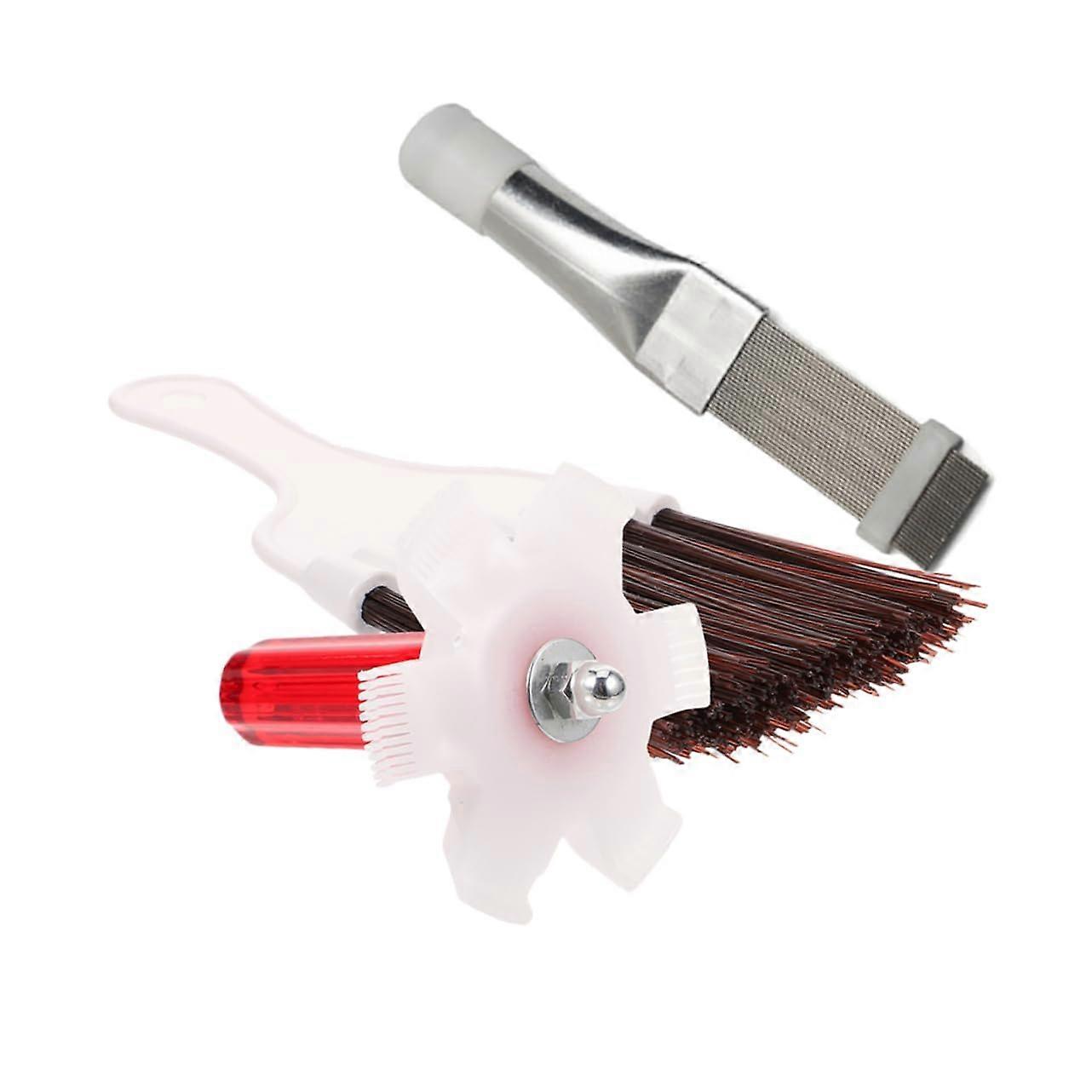 3 Piece Air Conditioner Condenser Brush Cleaning Set, Durable Portable Tools for Efficient Refrigerator Coil Maintenance