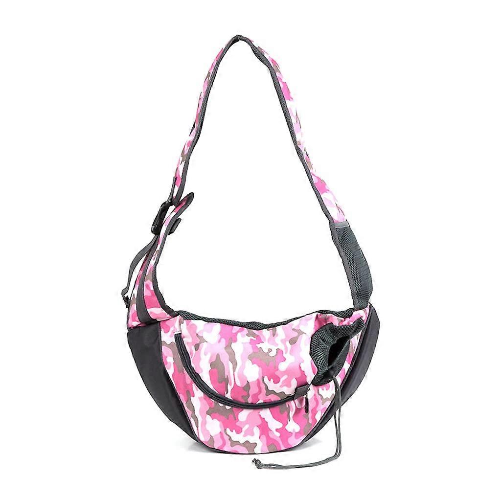 Breathable Pet Carrier Bag with Adjustable Strap for Dogs, Camouflage Shoulder Bag for Outdoor Use
