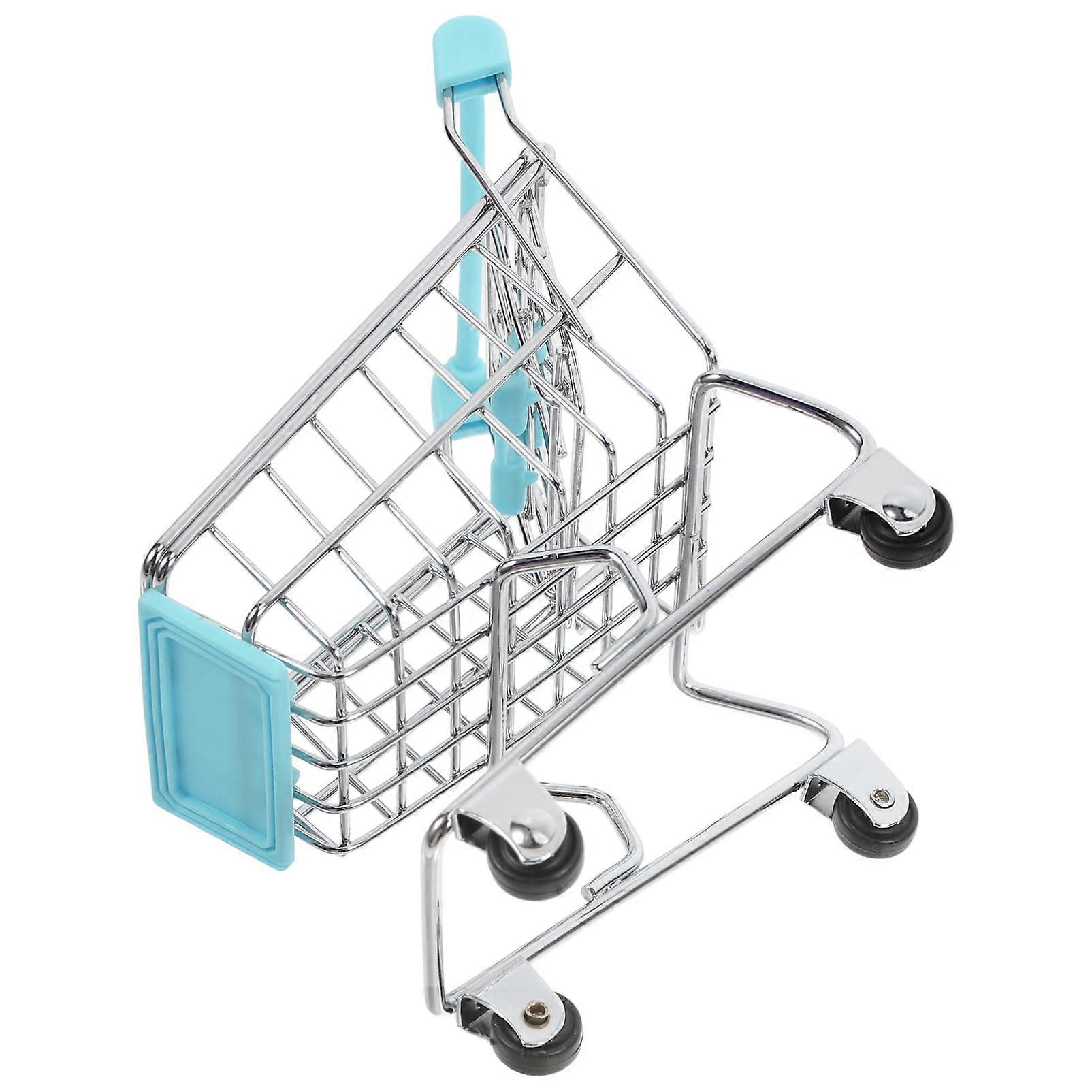 Mini handlevogn for liten handlekurv for supermarkedsleker
