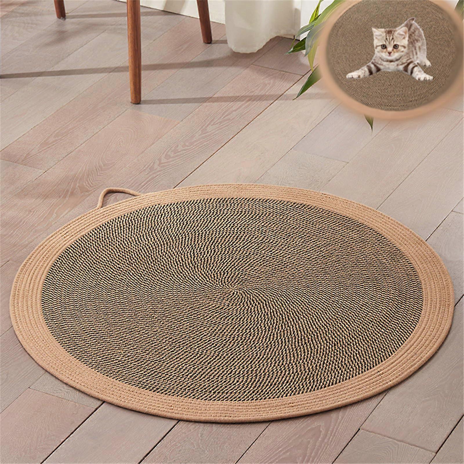 Sisal Rug Cats Indoor 60 Cm Large Scratching Mat, Cat Scratching Board, Scratch-Resistant Rattan Sleeping Mats