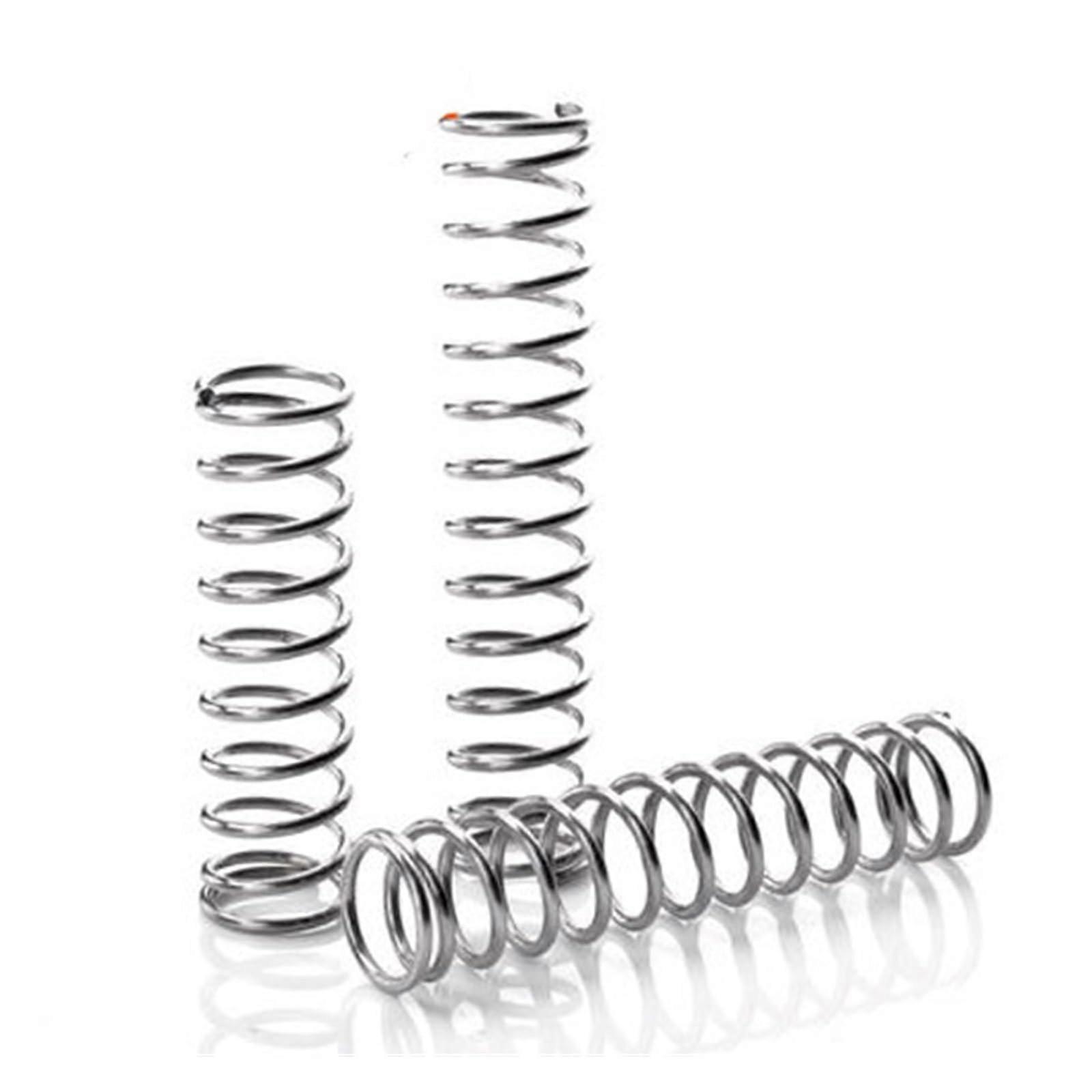 10 pieces, 0.4 mm wire diameter, 9 mm–10 mm outer diameter, 10–50 mm length, stainless steel compression spring (9mm OD x 35mm L).