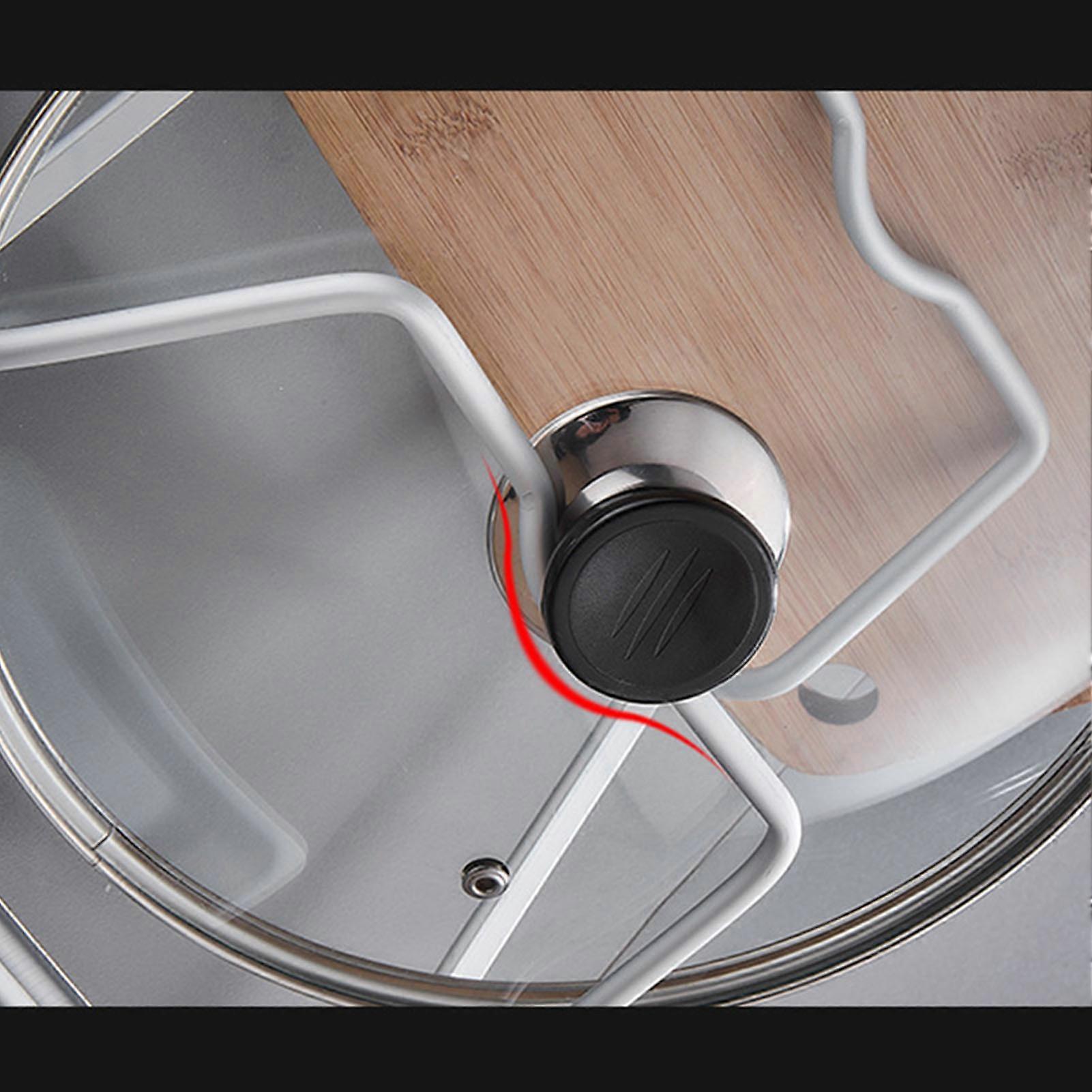 Drilling Free 2-Layer Aluminium Pot Lid Holder Wall Mounted