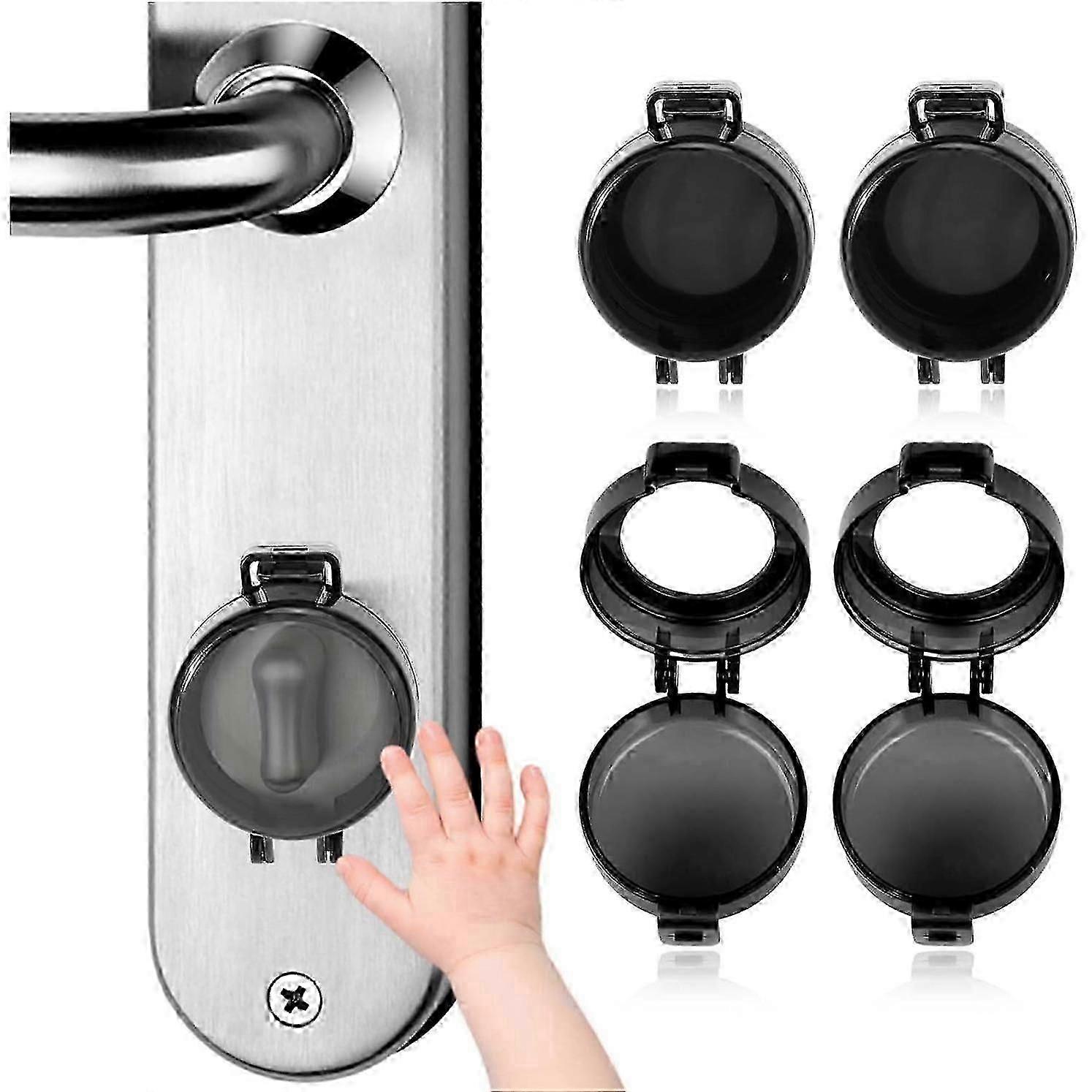 4 حزمة Deadbolt قفل سلامة الطفل ، غطاء ديدبولت دليل على الطفل ، قفل Deadbolt سلامة الباب للأطفال ، قفل باب مقاوم للأطفال ليناسب معظم ديدبولت