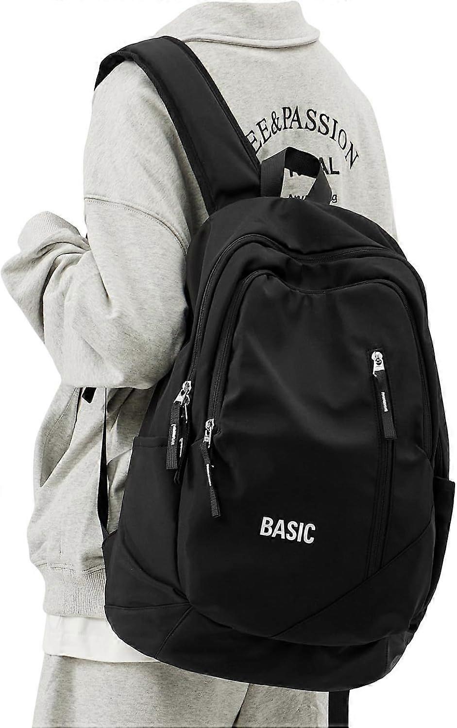 Basic Waterproof Backpack For School & Travel - 15.6" Laptop Compartment, Casual Bookbag For Teens & Women